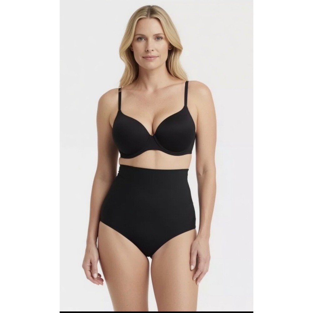 Auden Women Black Firm Support High-Waisted Sculpting Brief‎ Shapewear XS NEW